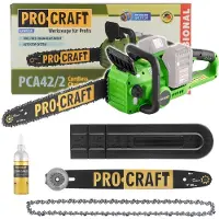 Procraft PCA42/2 accukettingzaag 40 V (2x 20 V) 406 mm borstelloos solo - zonder accu, zonder oplader
