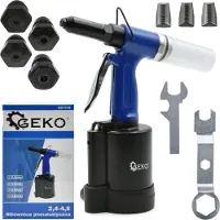 GEKO Pneumatische riveter - veelzijdig - 2,4-4,8 mm - met afvalcontainer