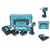 Makita DTW 301 RFJ accu slagmoersleutel 18 V 330 Nm 1/2" borstelloos + 2x oplaadbare accu 3.0 Ah + lader + Makpac