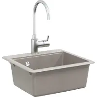 vidaXL Wasbak Grijs 470 x 440 mm Graniet