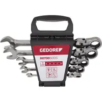 Gedore RED R07305005 | Ringratel-steeksleutelset met kniegewricht | 8 - 19 mm | 5-delig - R07305005