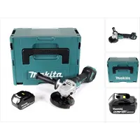 Makita DGA 517 T1J Snoerloze haakse slijper 18 V 125 mm borstelloos + 1x oplaadbare accu 5.0 Ah + Makpac - zonder lader