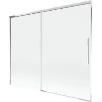 Mexen Rox badwand tweedelig schuifbaar 190 x 150 , transparant, chroom - 8C9-190-001-01-00