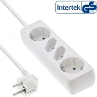 InLine Stekkerdoos met 4 contacten (2+2) / wit - 1,5 meter