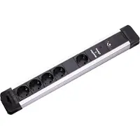 Bachmann CONNECTUS stekkerdoos, 4+1 x geaarde stekkercontacten, master- en slave-functie, kunststof, 2 meter