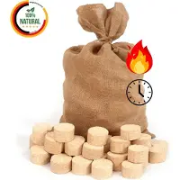 Pemicont Haard briketten 100% Geperste Houtbriketten 12,5 kg Openhaard briketten Houtbriketten Aanmaakhout Briquette Hoge Warmtewaarde Laag Rook