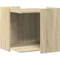 vidaXL Kattenbakkast 53x53x51 cm bewerkt hout sonoma eikenkleurig