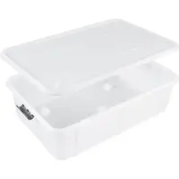BranQ Container van 29 liter met deksel en wielen, opslagcontainer, merk Velur