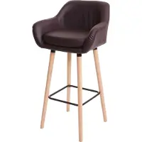 Mendler Barkruk Malmö T381, barkruk counterkruk MVG-gecertificeerd ~ kunstleer, bruin