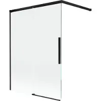 Mexen Rox badwand 2-delige schuifwand 120 x 150 , transparant, zwart - 8C9-120-003-70-00