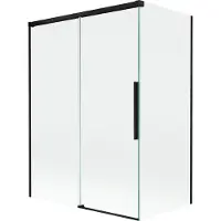 Mexen Rox 2-delige schuifbare badwand 120 + 70 x 150 , transparant, zwart - 8C9-120-070-70-00