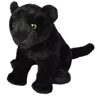 Wild republic knuffel jaguar junior 30 cm pluche zwart