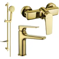 Mexen Lynx DF40 douche set, goud - 745904DF40-50