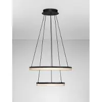 Nova Luce Zwarte hanglamp Lonela dubbel