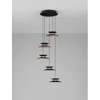 Nova Luce Design hanglamp Morfi 5-lichts zwart