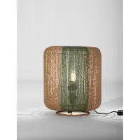 Nova Luce Tafellamp Dena Ø 33cm bruin met groen