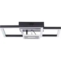 Brilliant Plafondlamp Bray vierkant zwart
