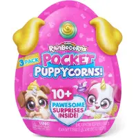 Rainbocorns Pocket Puppycorn 3 Pack van ZURU Toy Puppy Dog Mini Unboxing Meisjes Cadeau-idee Speelgoed voor Meisjes Verjaardagscadeau voor Kinderen