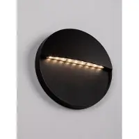 Nova Luce Ronde wandlamp Rodix zwart
