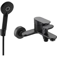 Mexen Milo R40 badkraan met doucheset, zwart - 7133R40-70