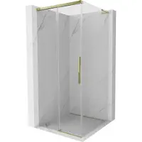 Mexen Rox L schuifbare douchecabine 110 x 110 , transparant, goud - 8C2L-110-110-50-00