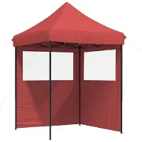 vidaXL Partytent 200 x 200 x 306 cm, bordeauxrood, Oxford-stof
