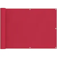 vidaXL Balkonscherm Bordeauxrood 75 x 500 cm PU gecoate oxford alu