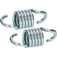 KOTARBAU 2 stuks Schommelveer, Veer voor Hangmat, 7 mm, Verzinkt Staal, 6 Windingen, Zilver, Hangstoel Veer, Hangstoelveer, Trekveer met Haken, Hangmat trekveer