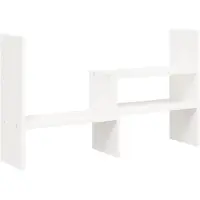 vidaXL Monitorstandaard (39-72)x17x43 cm massief grenenhout wit