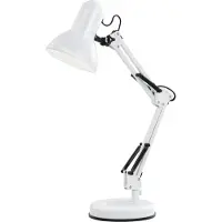 Globo Nostalgische bureaulamp Famous wit