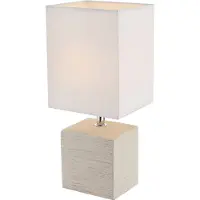 Globo Lighting Strakke tafellamp Geri crème met witte kap