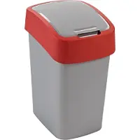 Curver Flip Bin Serie - Vuilnisbak - 50L - Rood - Kunststof - Dubbele Deksel