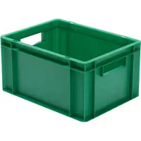 LA-KA-PE Transportstapelbak | L400xB300xH210mm | rood PP handgreepopening | zijwanden gesloten | 1 stuk - TK400/210-0 ROT