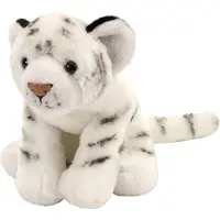 Wild republic knuffel tijger junior 20 cm pluche wit/zwart