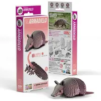 Eugy 3D Puzzel - Gordeldier - Wilde Dieren - Duurzaam - Verzamel Ze Allemaal - 6 Jaar
