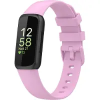 Strap-it Siliconen Smartwatch bandje - Geschikt voor Fitbit Inspire 3 siliconen bandje - lila - Horlogeband / Polsband / Armband - Maat: Maat L