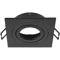 SLV Inbouwring New Tria 75 vierkant zwart - zonder fitting