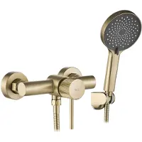 REA - Lungo Stripe - Douchekraan - Geborsteld Goud - 13X19,5X11Cm