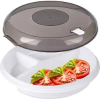 Excellent houseware Magnetronbestendige bak, verdeeld, 25 cm