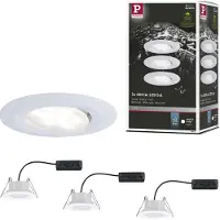 Paulmann Calla LED-inbouwlamp voor badkamer Set van 3 stuks 18 W IP65 Wit (mat)