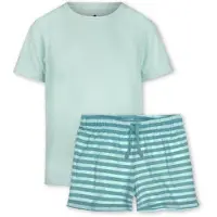 Little label shortama blauw Jongens Stretchkatoen Ronde hals Streep - maat 146/152