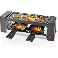 Melissa Raclette / Gourmetstel | 2 Personen | 400 W | 23 x 10 cm | Anti-aanbaklaag
