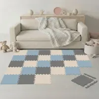 LittleTom 27-delige Kinder Puzzelmat - TÜV-getest - 30x30 cm EVA Foam Tegels met Randen - Opvouwbare Speelmat met Antislip Oppervlak - Isolerende Vloermat voor Kinderkamer