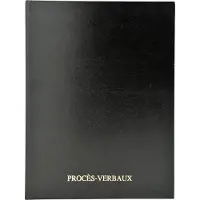 Exacompta Register 32x25cm - Verslag/ Notulen Algemene Vergadering - 200 blad - met tabs - Zwart - 72E