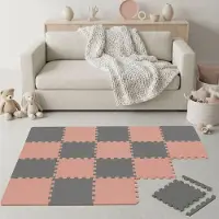 LittleTom 18-delige Kinder Puzzelmat - TÜV-getest - 30x30 cm EVA Foam Tegels met Randen - Opvouwbare Speelmat met Antislip Oppervlak - Isolerende Vloermat voor Kinderkamer