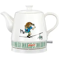 Pippi , elektrische waterkoker van keramiek, 0,8 liter, 1750W, met snelle opwarming, wit
