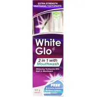 White Glo 2in1 Whitening Tandpasta met Mondwater, zwart antraciet
