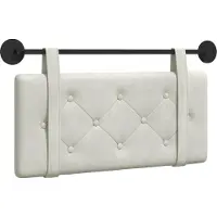 vidaXL Hangend hoofdbord Crème Fluweel