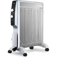 Trebs Mobiele micathermische elektrische kachel op wielen 2000W Wit