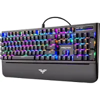 Preyon Bruine Gateron Toetsenbord met Lange Llauw (PLCB104B), Bedraad, RGB-achtergrondverlichting, Mechanisch Toetsenbord, Gateron Bruine Schakelaars, Volumewiel